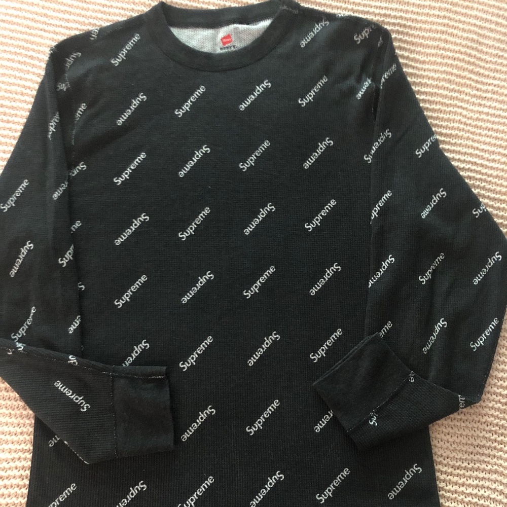 Supreme x Hanes Thermal Long Sleeve Shirt Size Large